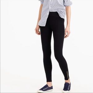 JCrew black legging with gold ankle zip, size S